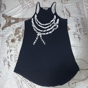 NWOT Cabi Drawstring Graphic Tank Top